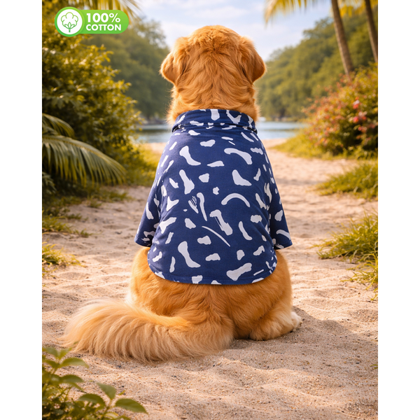 15 Furries Abstract Cotton Shirts for Dogs (Saphire Blue)