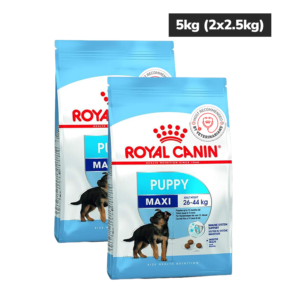 Royal Canin Maxi Puppy Dog Dry Food Dogs- Dry Food Royal Canin 5kg (2x2.5kg)
