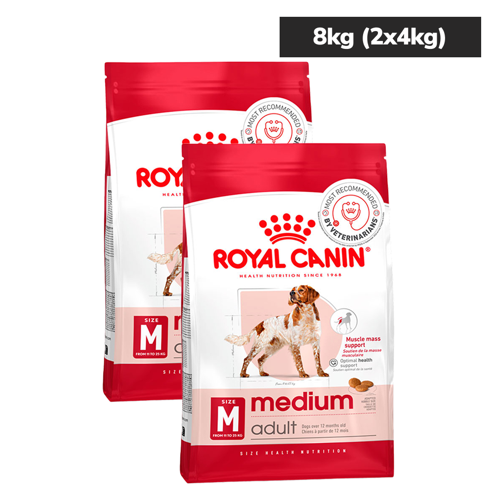 Royal Canin Medium Adult Dog Dry Food Dogs- Dry Food Royal Canin 8kg (2x4kg)