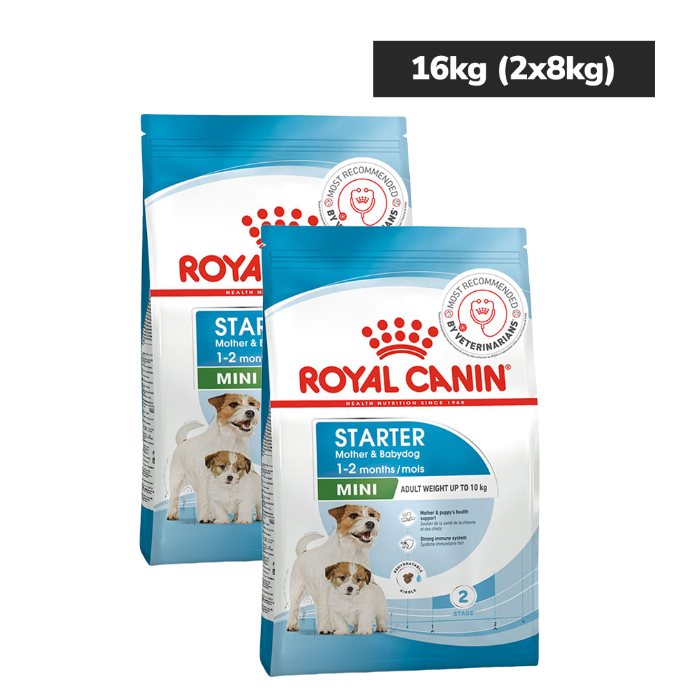 Royal Canin Mini Starter, Mother & Babydog Dry Food Dogs- Dry Food Royal Canin 16kg (2x8kg)