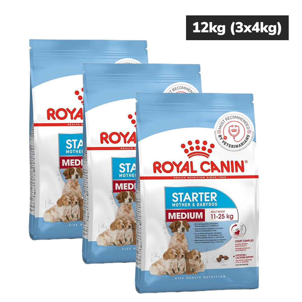Royal Canin Medium Starter, Mother & Babydog Dry Food Dogs- Dry Food Royal Canin 12kg (3x4kg)