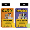 Furlicks Fresh Breath Oral & Multivitamin Health Strips Combo for Cats and Dogs Both-Health & Wellness Furlicks 50+50g