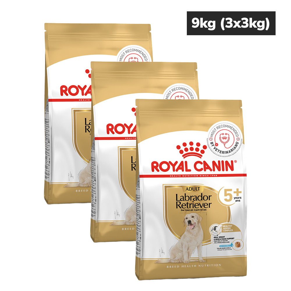 Royal Canin Labrador Retriever Adult Dog Dry Food for 5+ years of age Dogs- Dry Food Royal Canin 9kg (3x3kg)