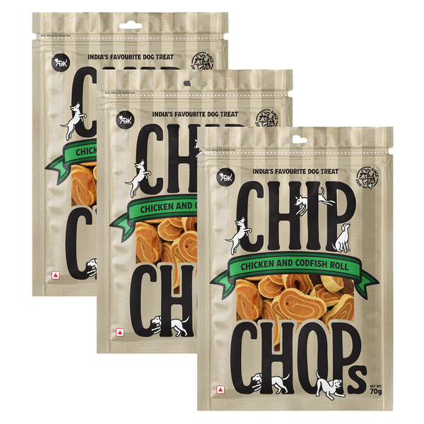 Chip Chops Chicken and Codfish Rolls Dog Treats