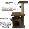Furrlovers 2 Floor Soft Fur Scratching Post & Cat Tree with Natural Sisal Rope Cats-Toys Furrlovers Dropship