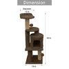 Furrlovers 3 Floor Soft Fur Scratching Post & Cat Tree with Natural Sisal Rope Cats-Toys Furrlovers Dropship