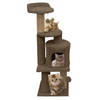 Furrlovers 3 Floor Soft Fur Scratching Post & Cat Tree with Natural Sisal Rope Cats-Toys Furrlovers Dropship Brown