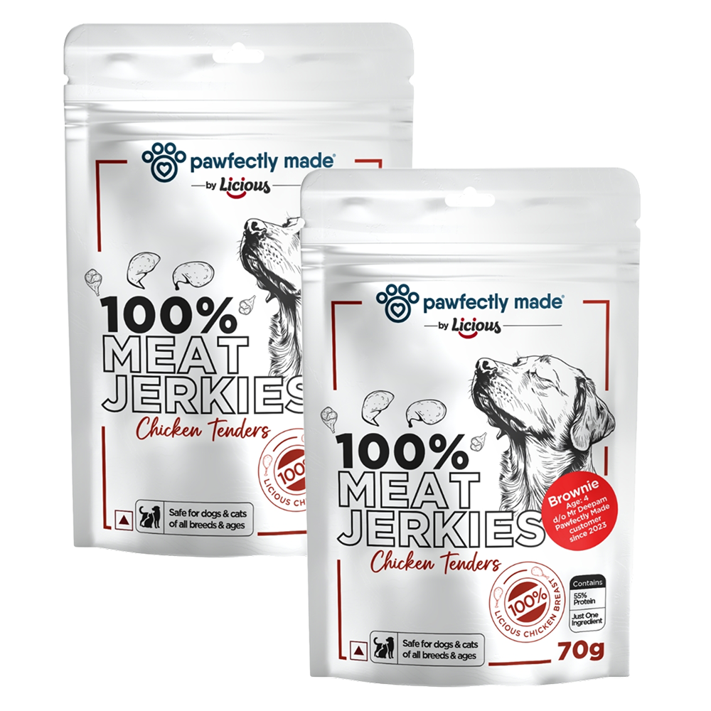 Pawfectly Made By Licious Dehydrated Chicken Tender Jerky Dog Treat Dog Treats + Others Pawfectly Made By Licious 2x70g