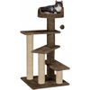 Furrlovers 3 Tier Stairs with Scratching Posts Cat Tree with Plush Bed Cats-Toys Furrlovers Dropship Brown