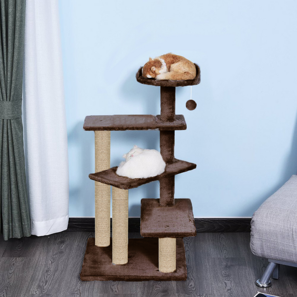 Furrlovers 3 Tier Stairs with Scratching Posts Cat Tree with Plush Bed