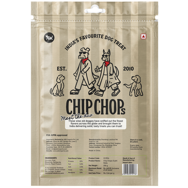 Chip Chops Sushi Rolls Dog Treats