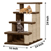 Furrlovers 4 Tier Stairs with Jute Scratching Posts and Plush Climbing Steps for Cats Cats-Toys Furrlovers Dropship