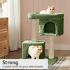 Furrlovers Activity Kitten Tree with Plush Fur Fabric and Detachable Bed (Green) Cats-Toys Furrlovers Dropship