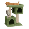 Furrlovers Activity Kitten Tree with Plush Fur Fabric and Detachable Bed (Green) Cats-Toys Furrlovers Dropship 16x16x26cm