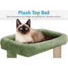 Furrlovers Activity Kitten Tree with Plush Fur Fabric and Detachable Bed (Green) Cats-Toys Furrlovers Dropship