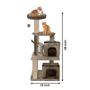 Furrlovers Activity Kitten Tree with Fur Fabric Condo Top Perch and Jute Rope Posts (Brown) Cats-Toys Furrlovers Dropship