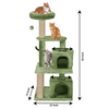 Furrlovers Activity Kitten Tree with Fur Fabric Condo Top Perch and Jute Rope Posts (Green) Cats-Toys Furrlovers Dropship