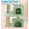 Furrlovers Activity Kitten Tree with Fur Fabric Condo Top Perch and Jute Rope Posts (Green) Cats-Toys Furrlovers Dropship