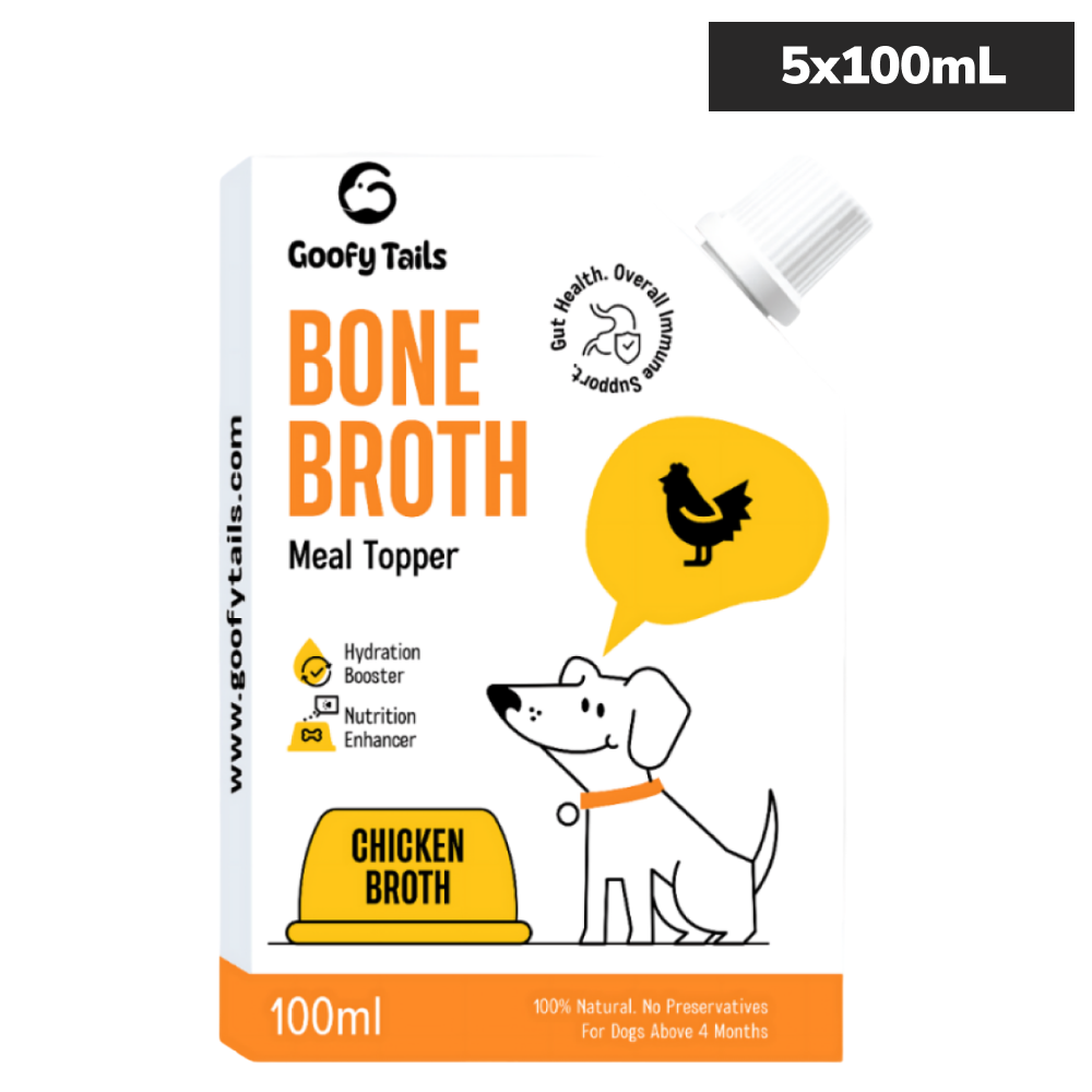 Goofy Tails Chicken Bone Broth for Dogs Dog Treats + Others Goofy Tails 5x100mL