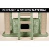 Furrlovers Fur Fabric Cat Tree with Hammocks, Condo & Jute Rope Scratching Posts (Green) Cats-Toys Furrlovers Dropship