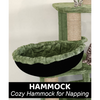 Furrlovers Fur Fabric Cat Tree with Hammocks, Condo & Jute Rope Scratching Posts (Green) Cats-Toys Furrlovers Dropship