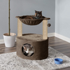 Furrlovers Dual Level Cat Bed and Scratching Post with Hammock (Brown) Cats-Toys Furrlovers Dropship