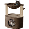 Furrlovers Dual Level Cat Bed and Scratching Post with Hammock (Brown) Cats-Toys Furrlovers Dropship 26in
