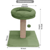 Furrlovers Fur Activity Cat Tree Scratching Post with Sisal Tower (Green) Cats-Toys Furrlovers Dropship