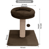 Furrlovers Fur Activity Cat Tree Scratching Post with Sisal Tower (Brown) Cats-Toys Furrlovers Dropship