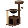Furrlovers Cat Condo Activity Tree with Jute Scratcher, Hammock & Ball Toy (Brown) Cats-Toys Furrlovers Dropship
