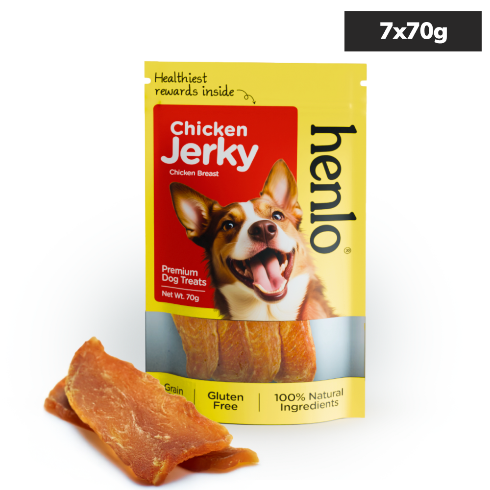 Henlo High Protein Air Dried Chicken Jerky Dog Treats Dog Treats + Others Henlo 7x70g