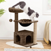 Furrlovers Cat Condo Activity Tree with Jute Scratcher, Hammock & Ball Toy (Brown) Cats-Toys Furrlovers Dropship 38in