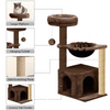 Furrlovers Cat Condo Activity Tree with Jute Scratcher, Hammock & Ball Toy (Brown) Cats-Toys Furrlovers Dropship