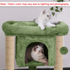 Furrlovers Cat & Kitten Scratching Post Activity Tree with Plush Fur, Jute Rope & Detachable Bed (Green) Cats-Toys Furrlovers Dropship