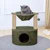 Furrlovers Dual Level Cat Bed and Scratching Post with Hammock (Green) Cats-Toys Furrlovers Dropship