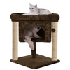 Furrlovers Cat & Kitten Scratching Post Activity Tree with Plush Fur, Jute Rope & Detachable Bed (Brown) Cats-Toys Furrlovers Dropship