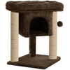 Furrlovers Cat & Kitten Scratching Post Activity Tree with Plush Fur, Jute Rope & Detachable Bed (Brown) Cats-Toys Furrlovers Dropship 16x16x23in