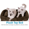 Furrlovers Cat & Kitten Scratching Post Activity Tree with Plush Fur, Jute Rope & Detachable Bed (Brown) Cats-Toys Furrlovers Dropship
