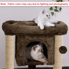 Furrlovers Cat & Kitten Scratching Post Activity Tree with Plush Fur, Jute Rope & Detachable Bed (Brown) Cats-Toys Furrlovers Dropship