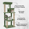 Furrlovers Cat Tree with Condo, Hammock, Hanging Ball & Jute Rope Scratching Posts (Green) Cats-Toys Furrlovers Dropship