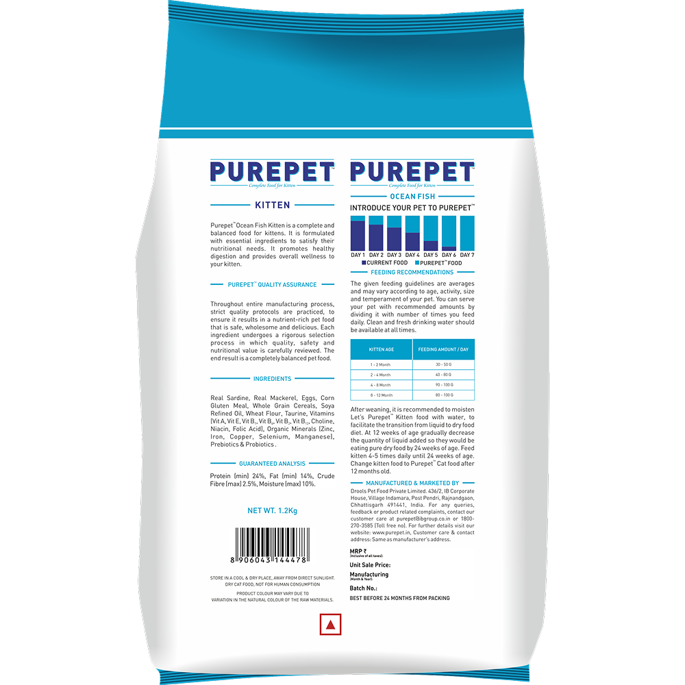 Purepet Ocean Fish Kitten Dry Food Cats- Dry food Purepet