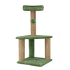 Furrlovers Two Floor Soft Fur Activity Cat Tree for Kittens & Cats with Scratching Post, Natural Sisal Rope & Hanging Ball (Green) Cats-Toys Furrlovers Dropship 16x16x32in