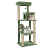 Furrlovers Cat Tree with Condo, Hammock, Hanging Ball & Jute Rope Scratching Posts (Green) Cats-Toys Furrlovers Dropship 55in