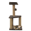 Furrlovers Two Floor Soft Fur Activity Cat Tree for Kittens & Cats with Scratching Post, Natural Sisal Rope & Hanging Ball (Brown) Cats-Toys Furrlovers Dropship