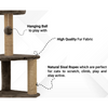 Furrlovers Two Floor Soft Fur Activity Cat Tree for Kittens & Cats with Scratching Post, Natural Sisal Rope & Hanging Ball (Brown) Cats-Toys Furrlovers Dropship