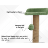 Furrlovers Two Floor Soft Fur Activity Cat Tree for Kittens & Cats with Scratching Post, Natural Sisal Rope & Hanging Ball (Green) Cats-Toys Furrlovers Dropship