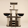 Furrlovers Fur Fabric Cat Tree with Hammocks, Condo & Jute Rope Scratching Posts (Brown) Cats-Toys Furrlovers Dropship 57in
