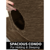 Furrlovers Fur Fabric Cat Tree with Hammocks, Condo & Jute Rope Scratching Posts (Brown) Cats-Toys Furrlovers Dropship