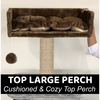 Furrlovers Fur Fabric Cat Tree with Hammocks, Condo & Jute Rope Scratching Posts (Brown) Cats-Toys Furrlovers Dropship