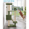 Furrlovers Fur Fabric Multilevel Activity Tree with Detachable Bed & Climbing Ladder for Cats (Green) Cats-Toys Furrlovers Dropship